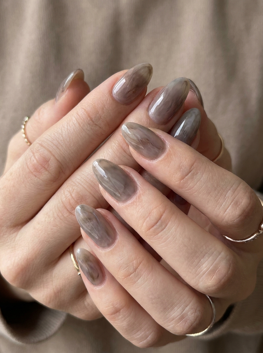 Smoky Quartz Nails